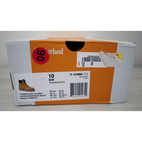 Timberland 010860 Toddler Boys Sz 10M Wheat Nubuck Classic 6" Waterproof Boots - Picture 11 of 11